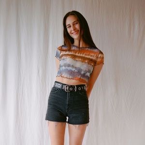 BDG High-Waisted Girlfriend Short - Black Denim
